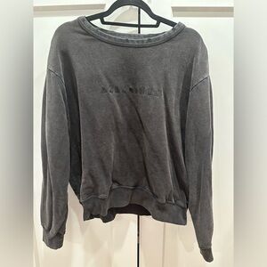 AllSaints Gray Washed Out Crewneck